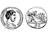 Coin of Hadrian Augustus 117-138 AD